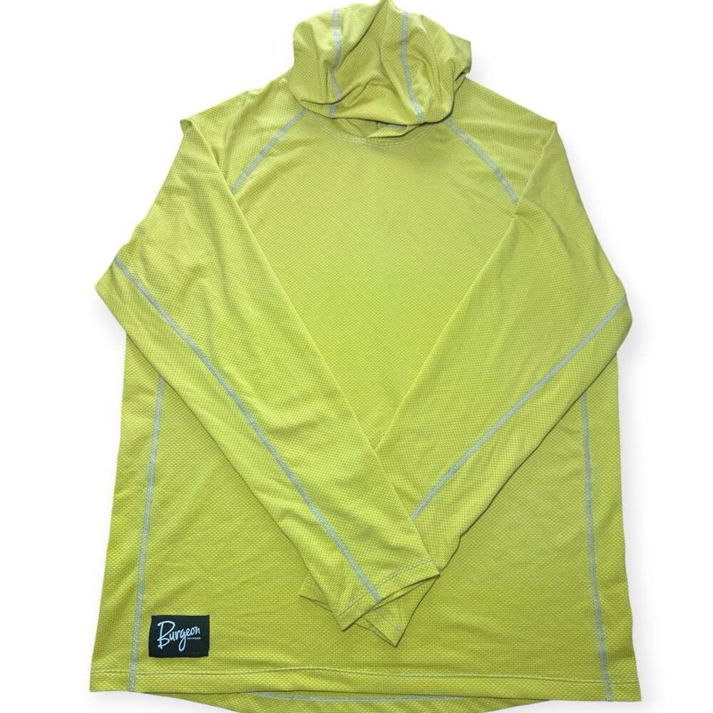 Burgeon Outdoor Long Sleeve Hoodie Size M Mustard Yellow Thermal Shirt